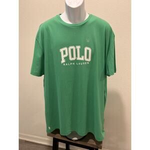 Polo Ralph Lauren Jersey T-Shirt Classic Fit Spell Out Logo w/ White Pony Tee XL
